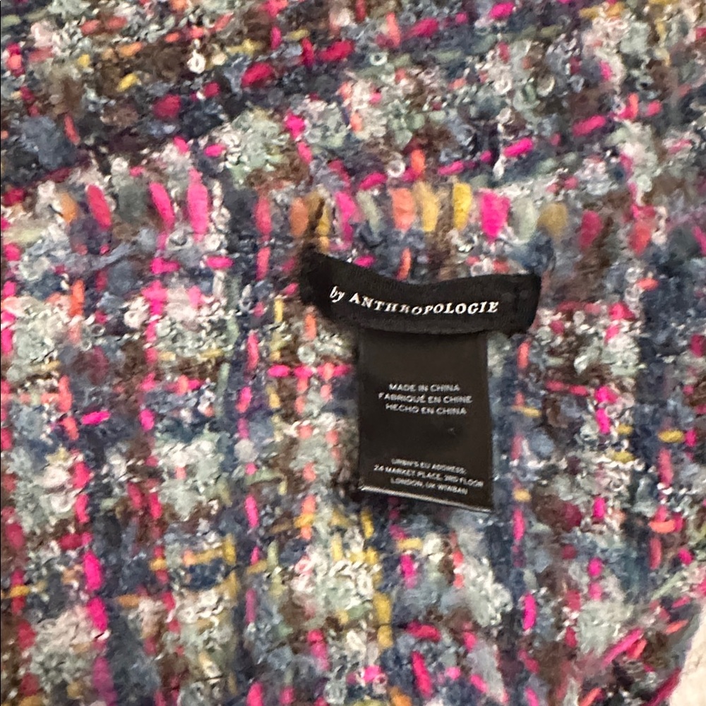 Anthropologie Colorful Textured Scarf